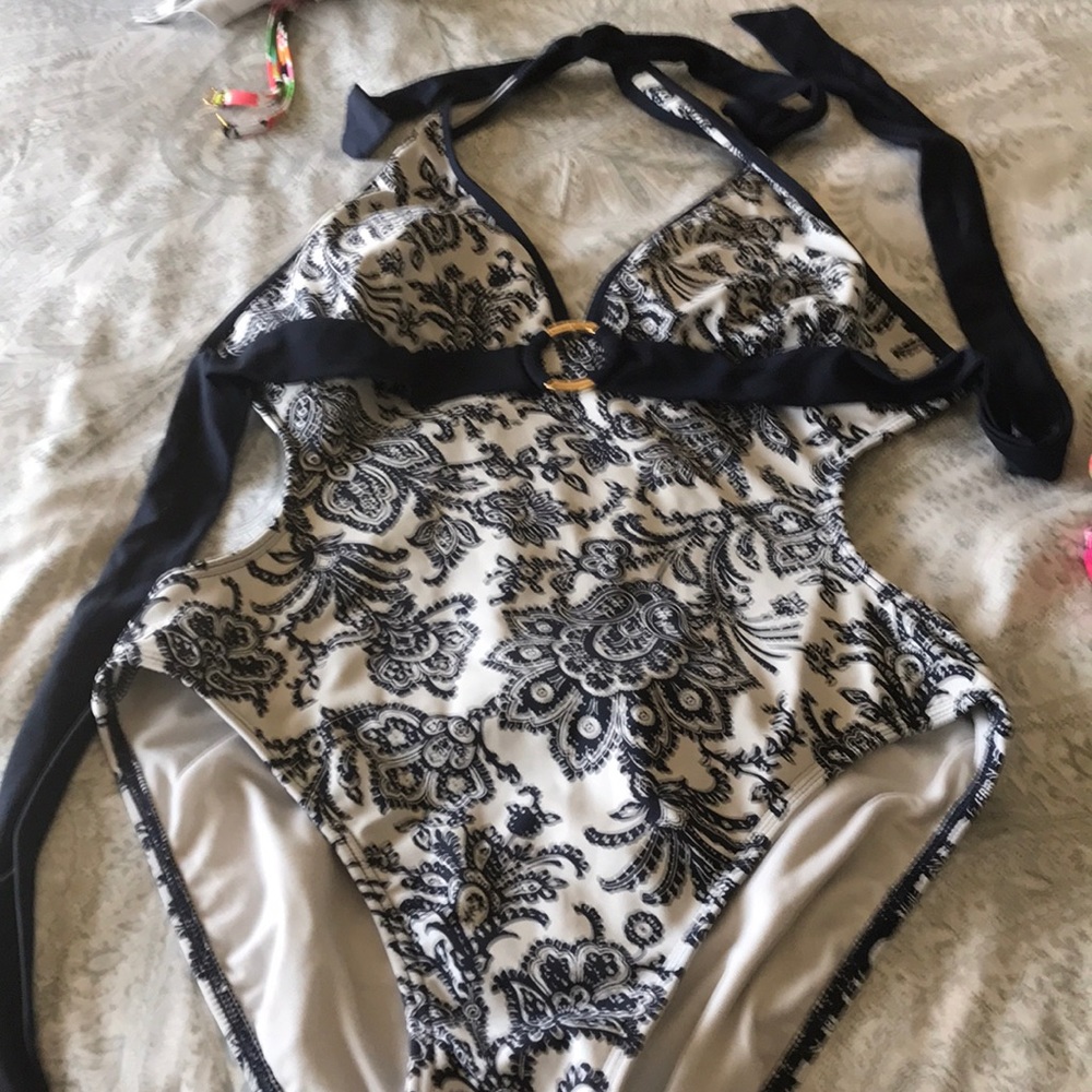 Ralph Lauren Blue and white monokini